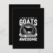 ヤギがとにかくかっこいい！ヤギ好きのためのユーモア 招待状 (正面/裏面)