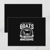 ヤギがとにかく最高に素晴らしい面白いヤギ愛 インビテーションポストカード (正面/裏面)
