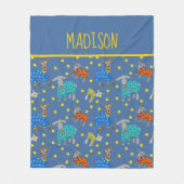 ヤギがパジャマを着パーソナライズされたて フリースブランケット (正面)