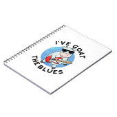 ヤギがブルースを持ってる 面白い動物のダジャレ ノートブック (左側)