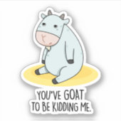 ヤギがヤギを噛んでるおもしろいよ シール (正面)