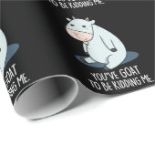 ヤギが俺をペン・ダークおもしろい・ブルーグをからかってる ラッピングペーパー (ロールコーナー)