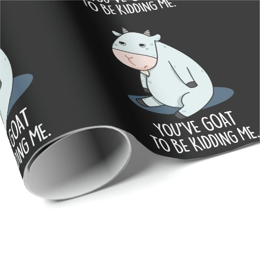 ヤギが俺をペン・ダークおもしろい・ブルーグをからかってる ラッピングペーパー (ロールコーナー)