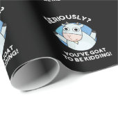 ヤギが動物のプンダークおもしろいブルーグを冗談に言ってる ラッピングペーパー (ロールコーナー)