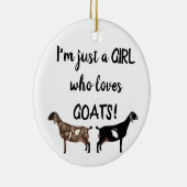 ヤギが大好きな女の子 – Nubian Dairy Goat セラミックオーナメント (右)