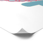 ヤギが来た！ヤギのピンクとブルー ポスター (角)