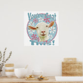 ヤギが来た！ヤギのピンクとブルー ポスター (キッチン)