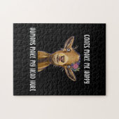 ヤギが私を幸せにするヤギ愛好家 ジグソーパズル (横)