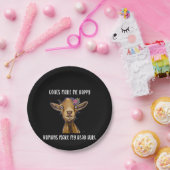 ヤギが私を幸せにするヤギ愛好家 ペーパープレート (パーティー)