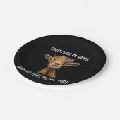 ヤギが私を幸せにするヤギ愛好家 ペーパープレート (アングル)