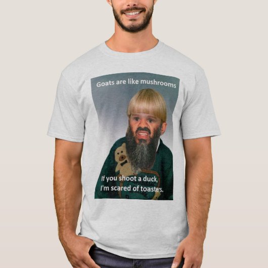 "ヤギきのこのようです…"は Tシャツ (正面)