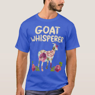 ヤギささやき花おもしろい農業農場動物 Tシャツ