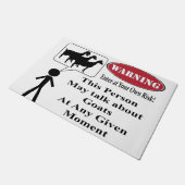 ヤギだ!この人警告がヤギの話をするかもしれない ドアマット (アングル)