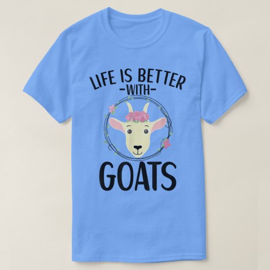 ヤギとの生活がより良いヤギのアパレル農家ファーム Tシャツ (デザイン正面)