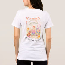 ヤギとナマステ ヨガTシャツ