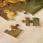 ヤギとニワトリAt The Farm Jigsawパズル ジグソーパズル (側面)