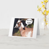 ヤギとハッピーバースデーの双子 カード (黄色い花)