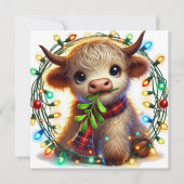 ヤギとミストル・トリーとホリデー・ライト シーズンカード (正面)