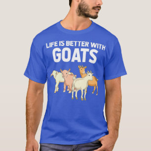 ヤギとライフは良いファーム動物農業 Tシャツ