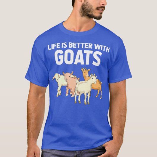 ヤギとライフは良いファーム動物農業 Tシャツ (正面)