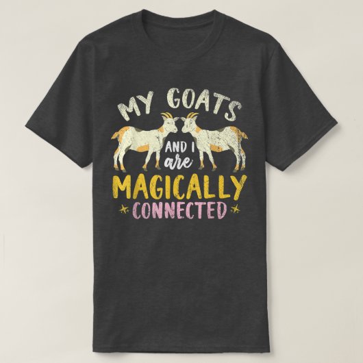 ヤギと俺は魔法でファームを結おもしろいぶ Tシャツ (デザイン正面)
