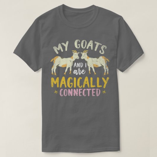 ヤギと俺は魔法でファームを結おもしろいぶ Tシャツ (デザイン正面)