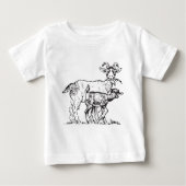ヤギと子 ベビーTシャツ (正面)