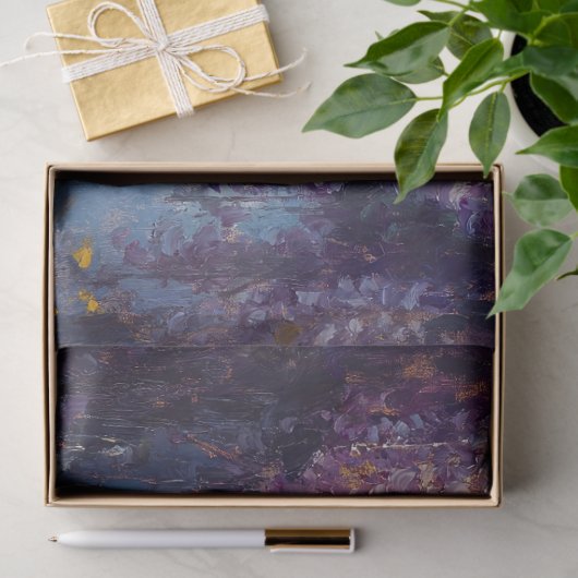 ヤギと紫の藤の花が切り離される 薄葉紙 (ギフト)