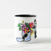 ヤギと花 マグカップ (中央)