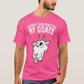 ヤギに気を取られがち Tシャツ (正面)
