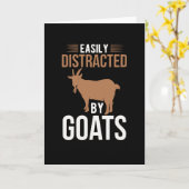 ヤギに気を取られる カード (黄色い花)