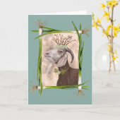 ヤギに火傷のカードを押し付ける カード (黄色い花)