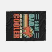 ヤギのおもしろいパパを正規のパパと同じクールだが フリースブランケット (正面(横))