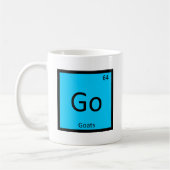 ヤギのためのGo 化学元素周期表 コーヒーマグカップ (左)