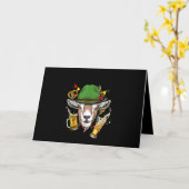 ヤギのオクトーバーフェスト・レザーパンツ・コスチューム・ギフト カード (黄色い花)