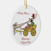 ヤギのカートのクリスマスのオーナメント セラミックオーナメント (右)