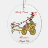 ヤギのカートのクリスマスのオーナメント セラミックオーナメント (左)