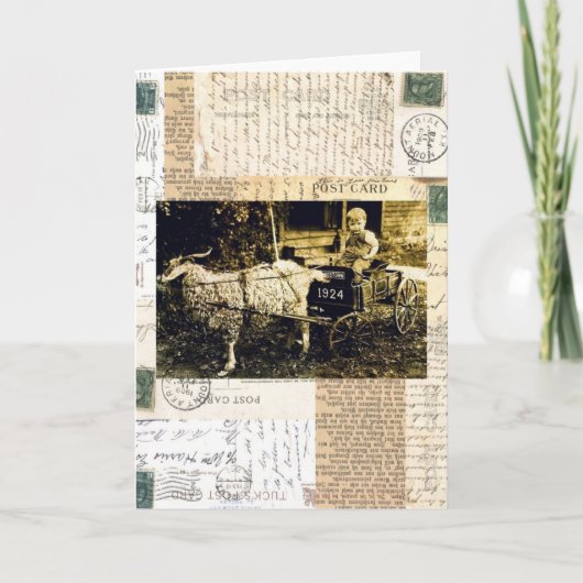 ヤギのカードエフェメラ カード (正面)