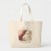 ヤギのギフトヤギの泡立て ラージトートバッグ (正面)