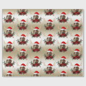 ヤギのクリスマスかわいいお買物ベビーイン〔雄ジカの〕枝角 ラッピングペーパー (フラット)