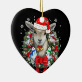 ヤギのクリスマスオーナメント装飾ギフトクリスマスギフト セラミックオーナメント (右)