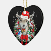 ヤギのクリスマスオーナメント装飾ギフトクリスマスギフト セラミックオーナメント (左)