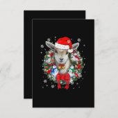 ヤギのクリスマスオーナメント装飾ギフトクリスマスギフト 出欠カード (正面/裏面)