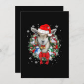 ヤギのクリスマスオーナメント装飾ギフトクリスマスギフト 招待状 (正面/裏面)