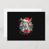 ヤギのクリスマスオーナメント装飾ギフトクリスマスギフト 案内ポストカード (正面/裏面)