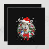ヤギのクリスマスオーナメント装飾ギフトX-mas 招待状 (正面/裏面)