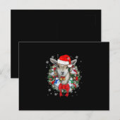 ヤギのクリスマスオーナメント飾りギフトX'mas インビテーションポストカード (正面/裏面)