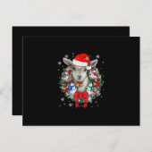 ヤギのクリスマスオーナメント飾りプレゼント クリスマスギフト インビテーションポストカード (正面/裏面)