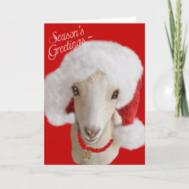 ヤギのクリスマスカードラマンチャヤギ シーズンカード