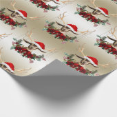 ヤギのクリスマスキュートToggenburgベビーヤギ〔雄ジカの〕枝角 ラッピングペーパー (角)